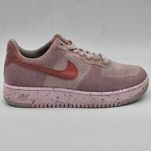Nike Air Force 1 Crater Flyknit Women’s SIZE 7.5 Pink Glaze/Pink Salt DC7273-600